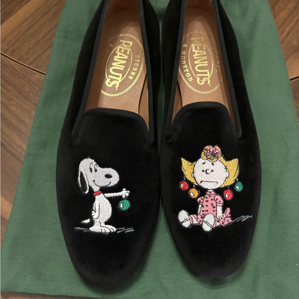 Stubbs and Wootton Peanut collection Velvet Loafers
